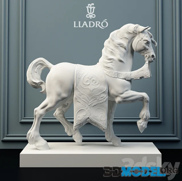 Lladro sculpture palace horse Hi-Poly