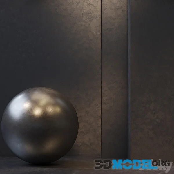 Metal Iron PBR Seamless 4k Set 09 Hi-Poly