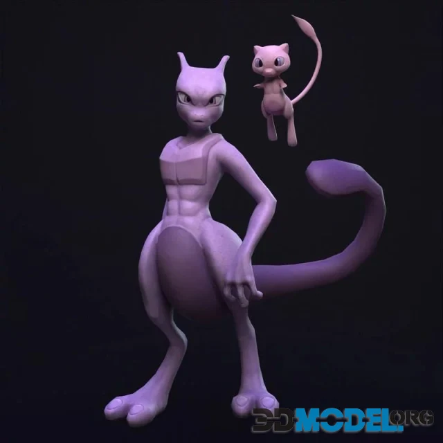 Pokemon Mew and Mewtwo (PBR)