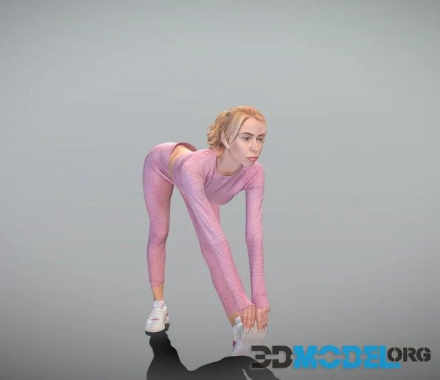 Sporty young woman in tracksuit training 383 (PBR)