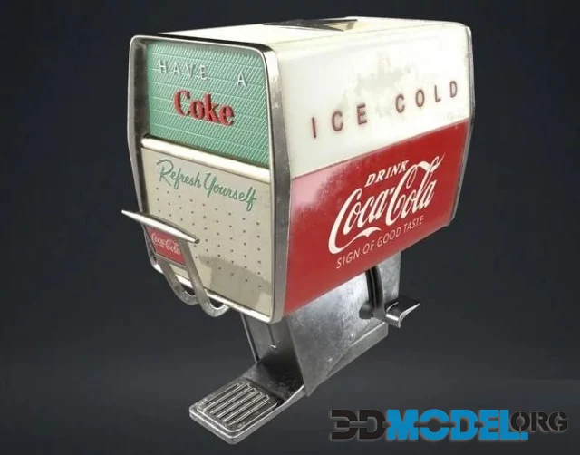Vintage Coca-Cola Fountain Dispenser Game-Ready Prop (PBR)