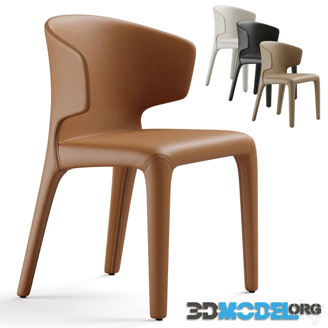 Zuster Husk Cassina Hola 367 Leather Dining Chair Hi-Poly