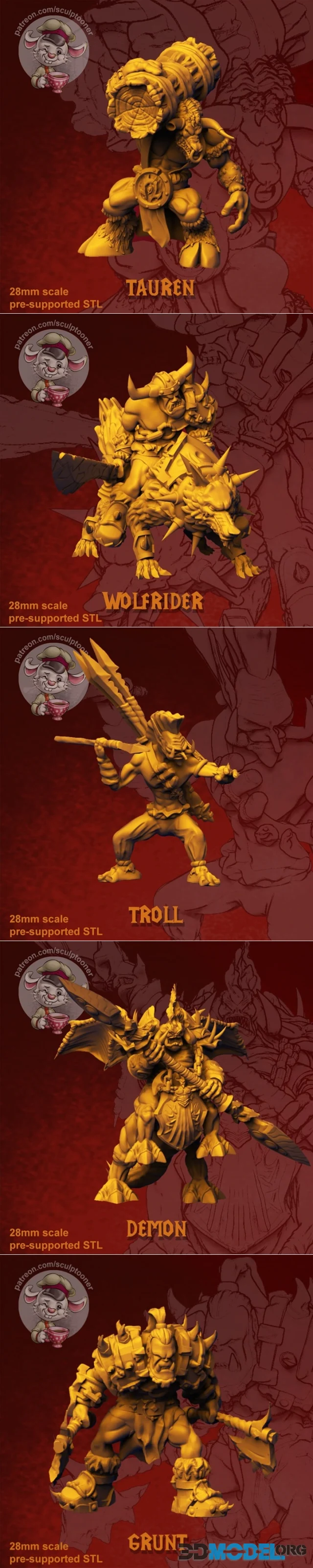 SCULPTOONER - Armies – Printable