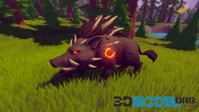 Stylized Boar Boss - RPG Forest Animal (UE)