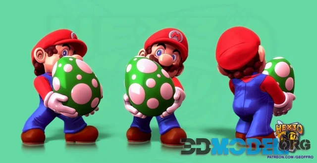 Hex3D - Mario Egg Holder – Printable