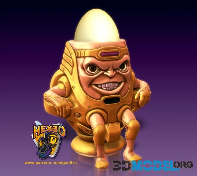 Hex3D - Modok Egg Cup – Printable