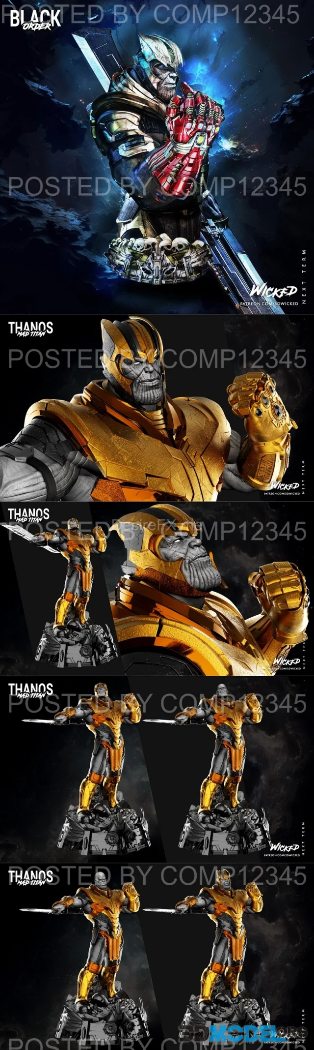 WICKED - Thanos Statue and Bust – Printable