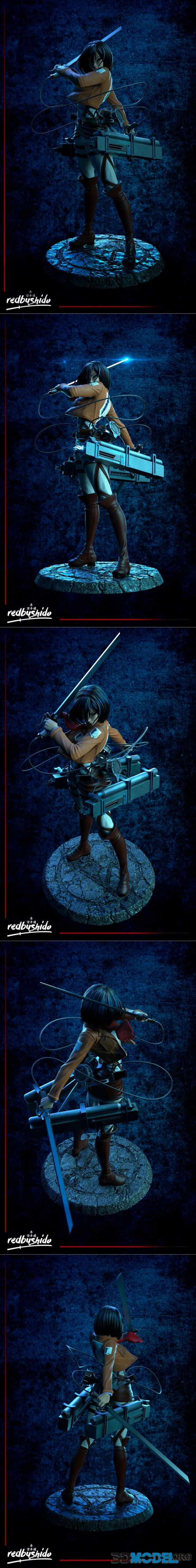 Mikasa Ackerman Fan Art – Printable