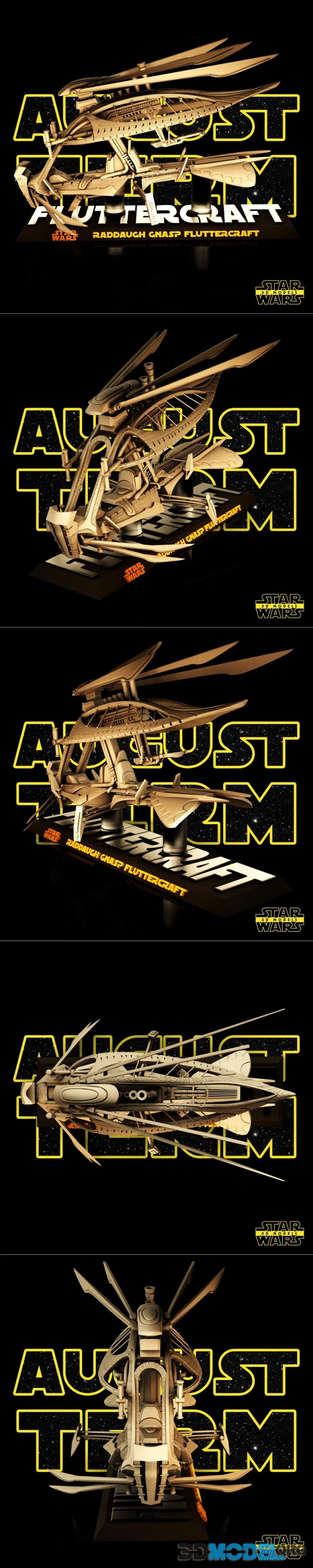 Star Wars - Chewbacca Raddaugh Gnasp Fluttercraft Sculpture – Printable