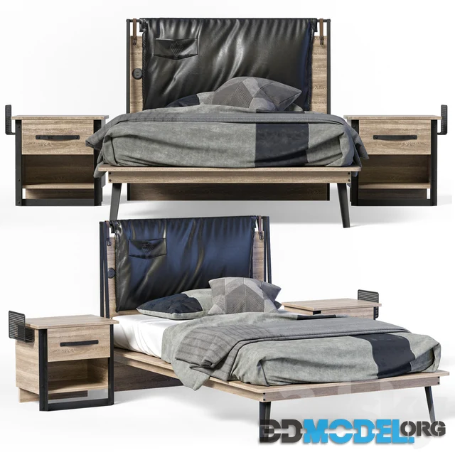 Cilek wood metal line bed