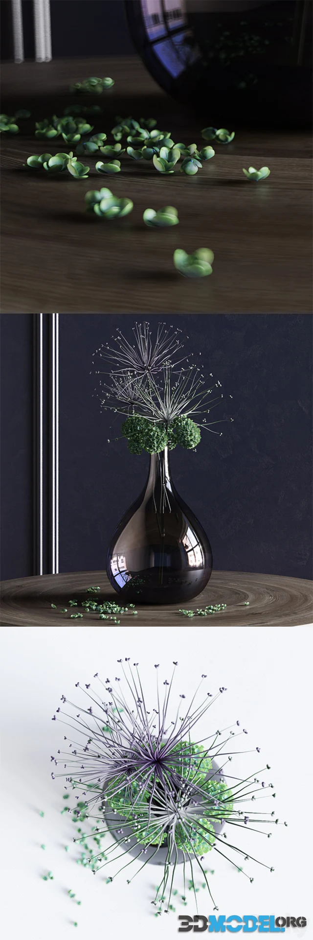 Flowers in a glass vase
