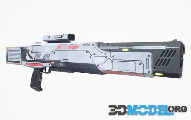 Medium Laser Rifle Gun Sci-Fi