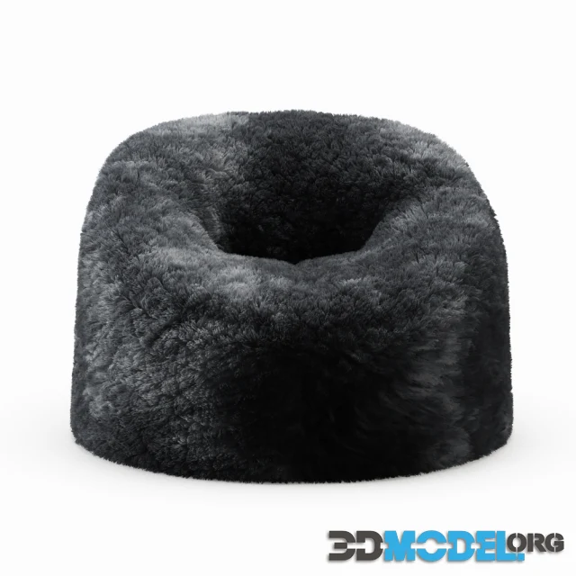 Sheepskin Beanbag Gray