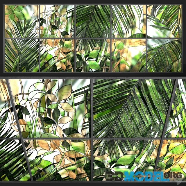 Stained-glass window Tropics