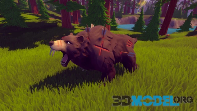 Stylized Bear Boss - Forest Animal (UE)