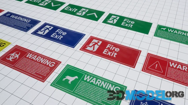 Warning Sign Decal Package / AI SOURCES