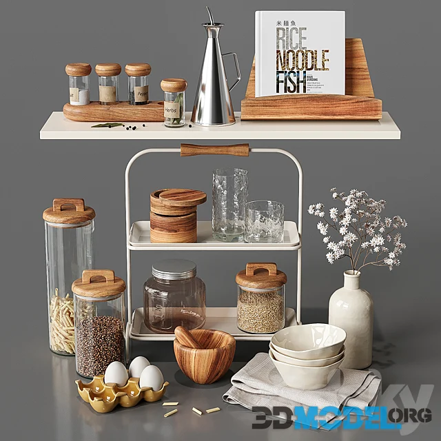 Zara home kitchen accessories 03 3d model Buy Download 3dbrute