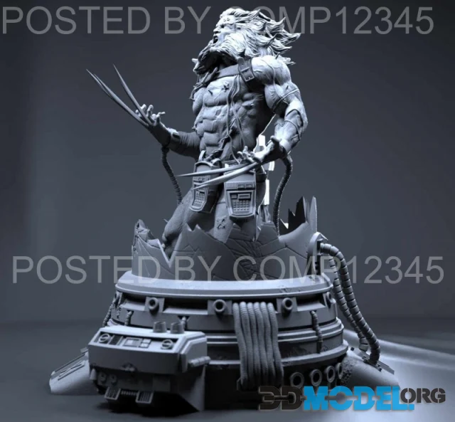 3D Model – Fan Art Wolverine Weapon X Statue – Printable