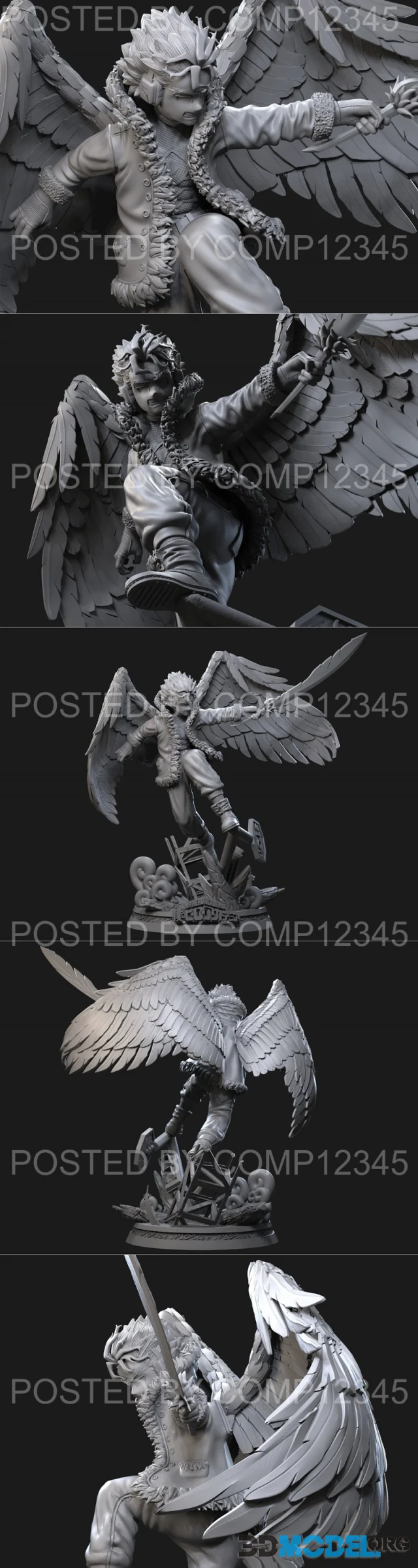Hawks statue - My Hero Academia – Printable