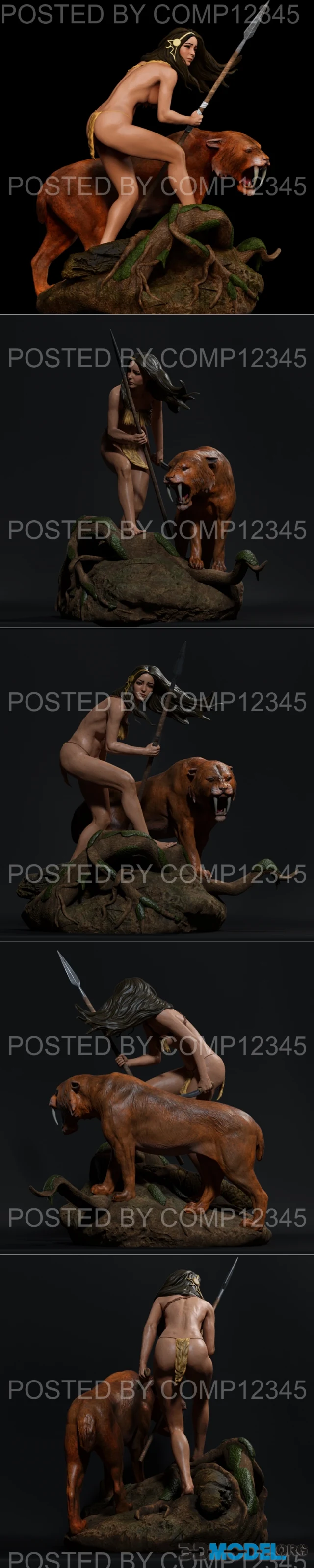 Ca 3d art - Indian Warrior Woman – Printable