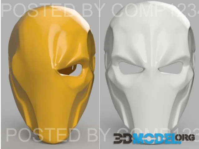 Deathstroke Mask Arkham Origins with Back Piece and with two eyes – Printable