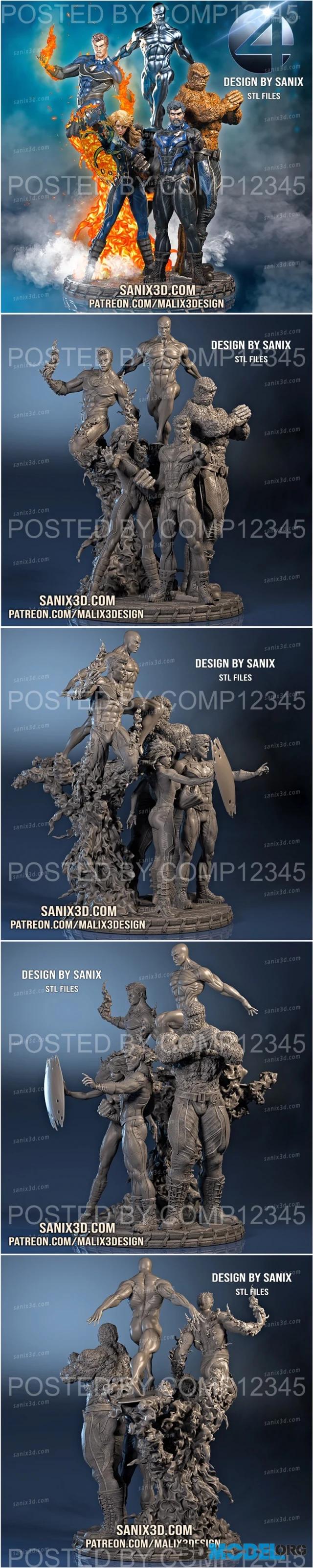 Sanix - Fantastic 4 Diorama – Printable