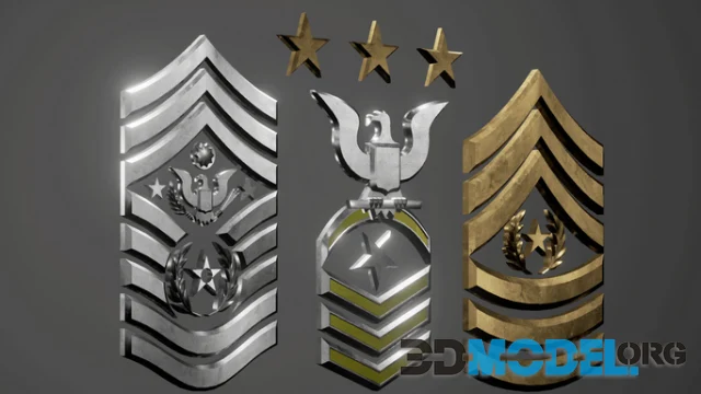 3D Military Insignia Set