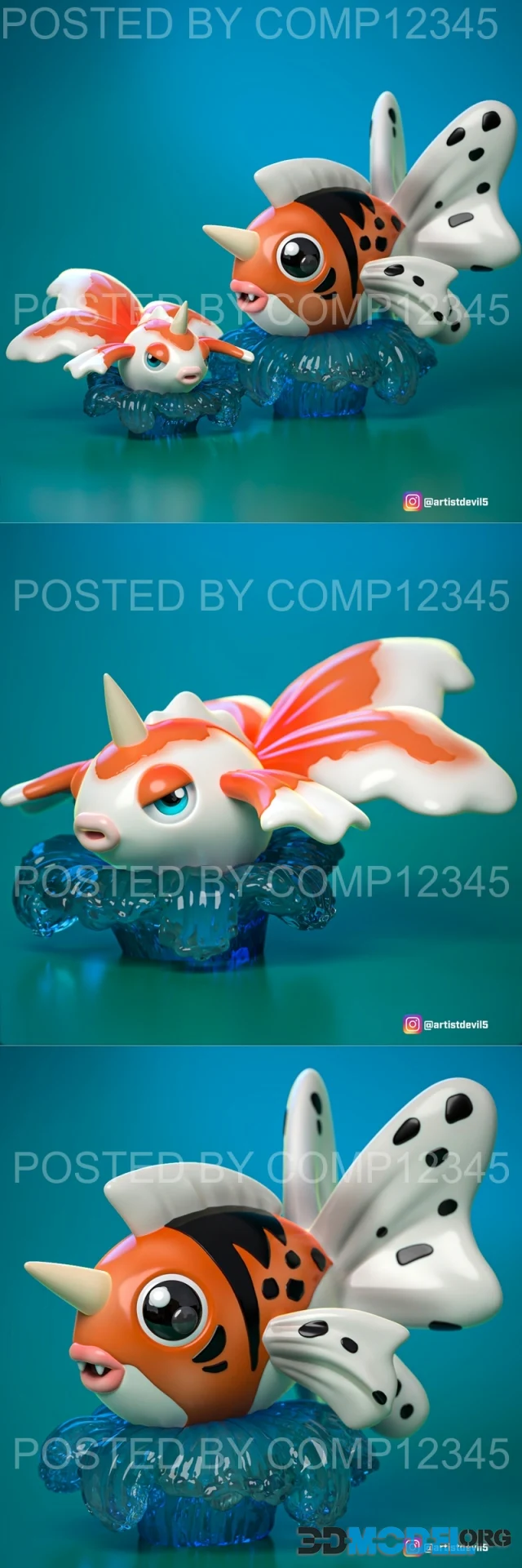 Goldeen and Seaking Pokemon – Printable