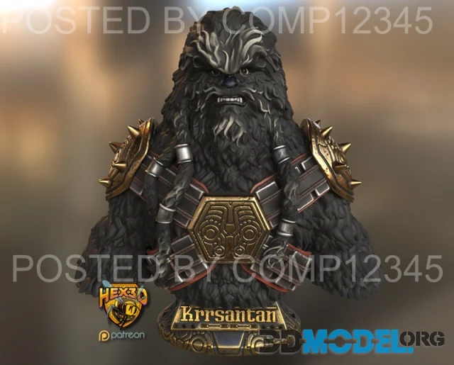Hex3D - Krrsantan Bust – Printable