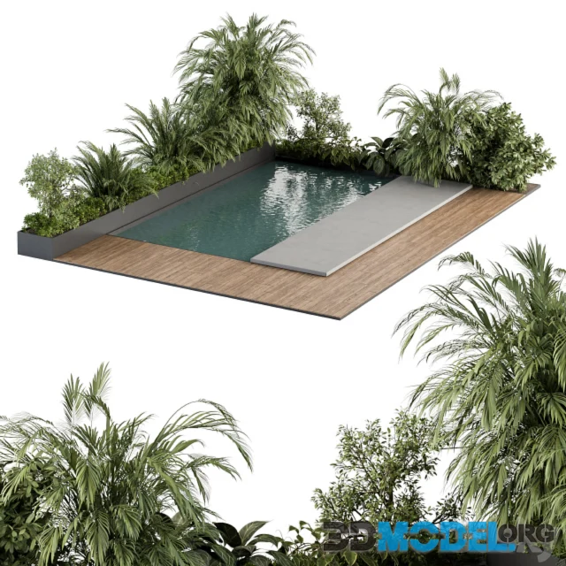 Backyard and Landscape Furniture with Pool 04