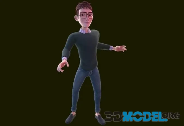 Cartoon boy (PBR)