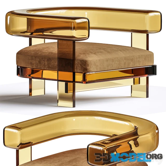 Glass Arm Chair