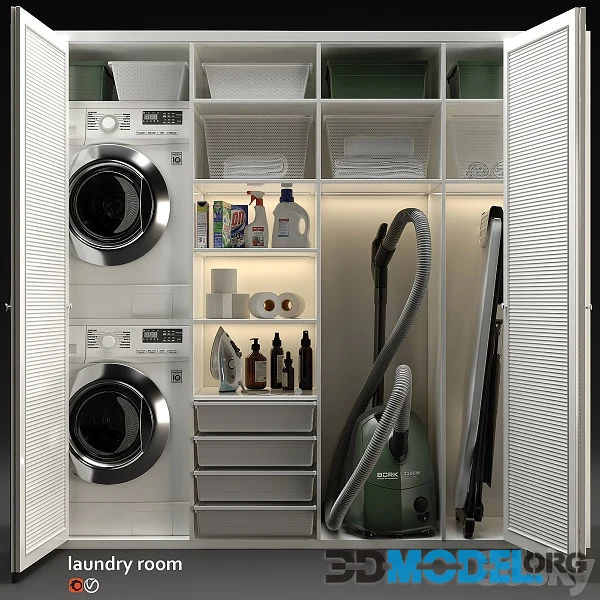 3D Model – Laundry Room 1