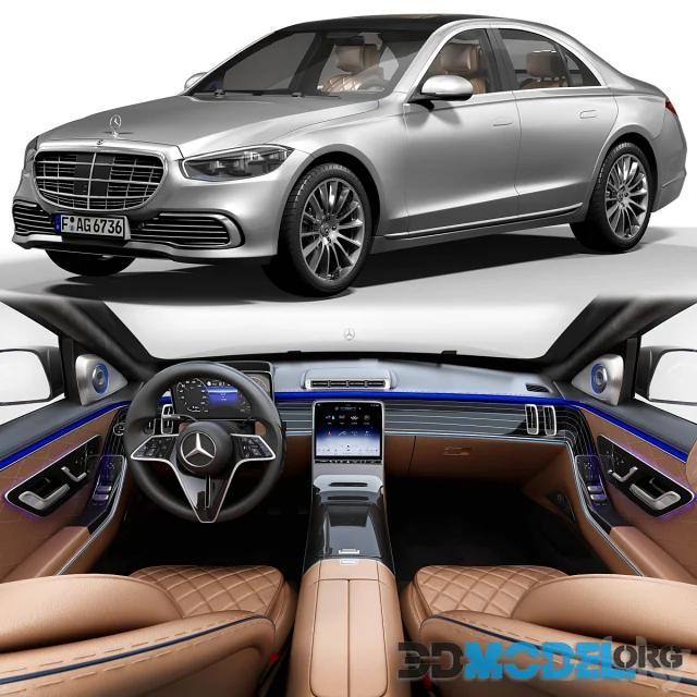 3D Model – Mercedes-benz S400d 2021