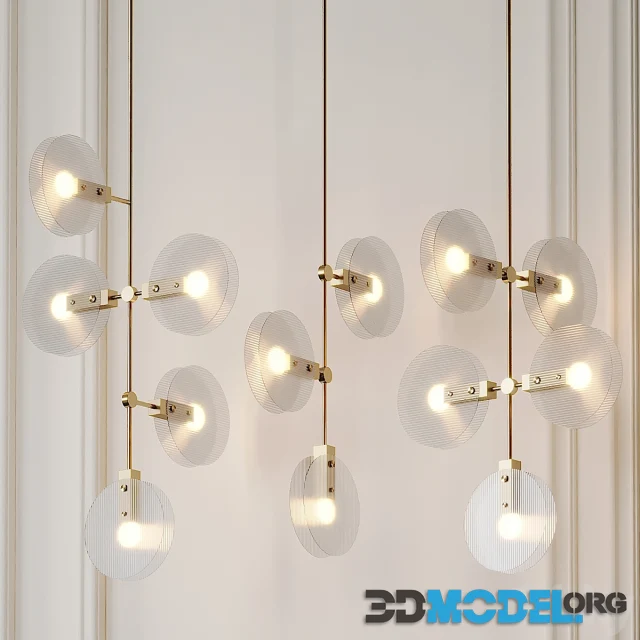 Nebulae Hanging Chandelier 3 Positions
