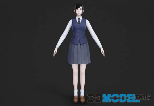School teenager girl (PBR)