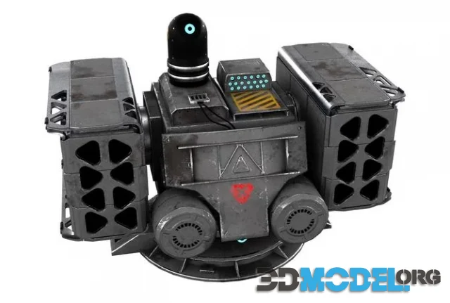 Sci-fi Turret Rocket Launcher (PBR)