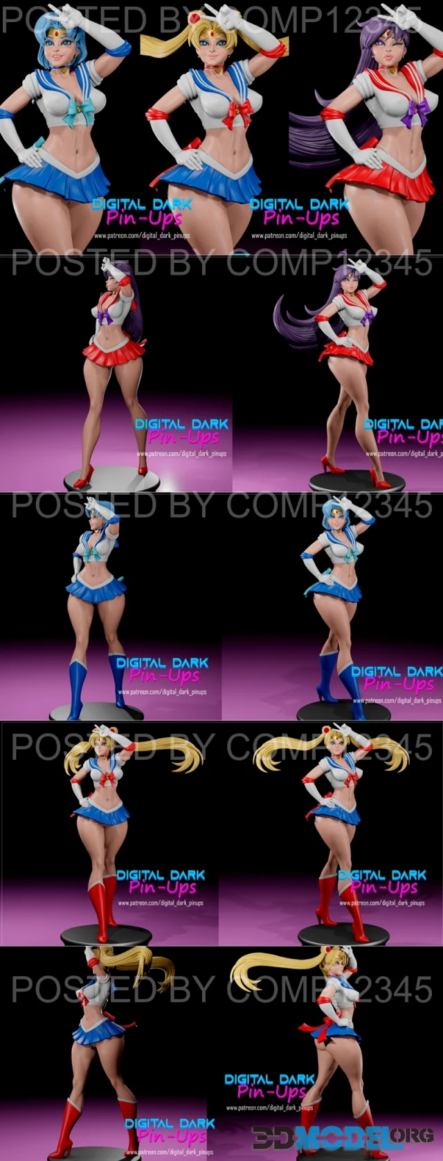 Digital Dark Pin-Ups - Sailor Pack – Printable