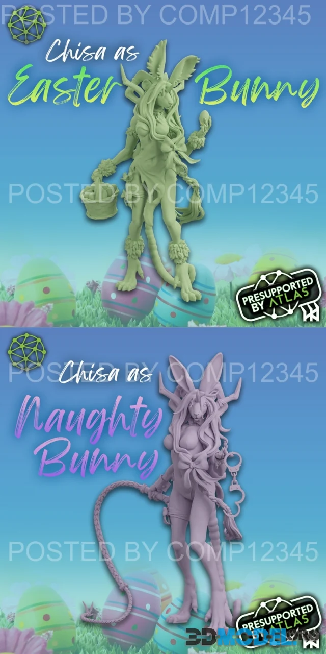 Chisa Fateweaver - Easter and Naughty Bunny Version – Printable