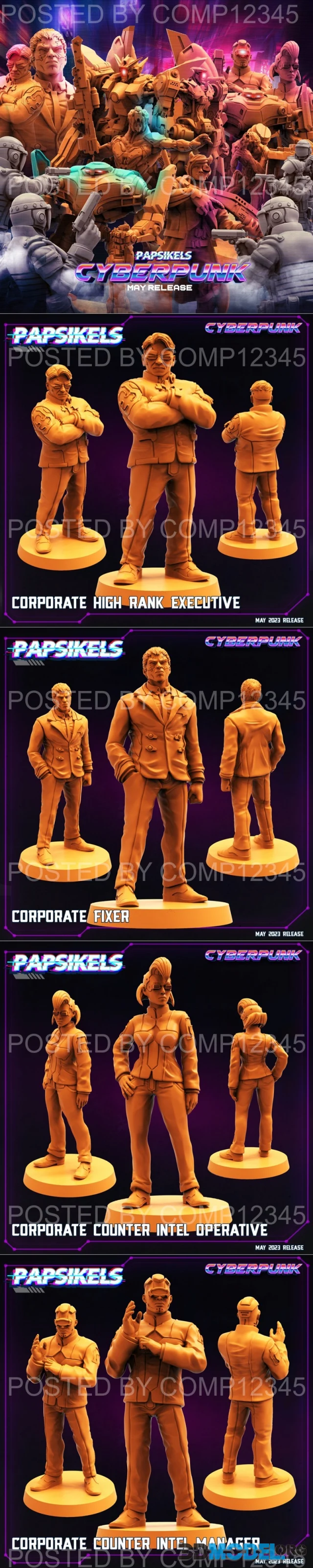 Papsikels Miniatures – Cyberpunk May 2023 – Printable