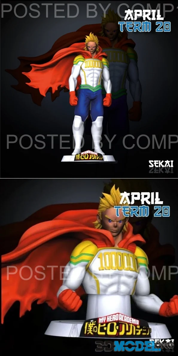 Mirio Sculpture and Bust - Sekai – Printable