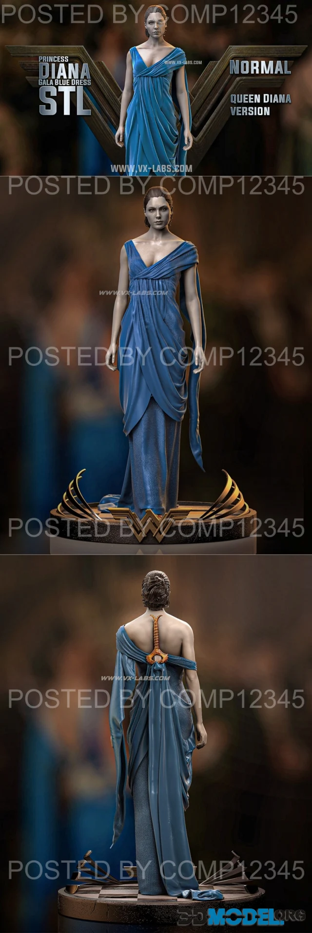 Princess Diana - Gala Blue Dress – Printable