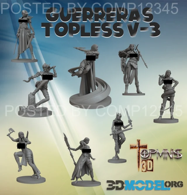 Guerreras Topless V3 – Printable