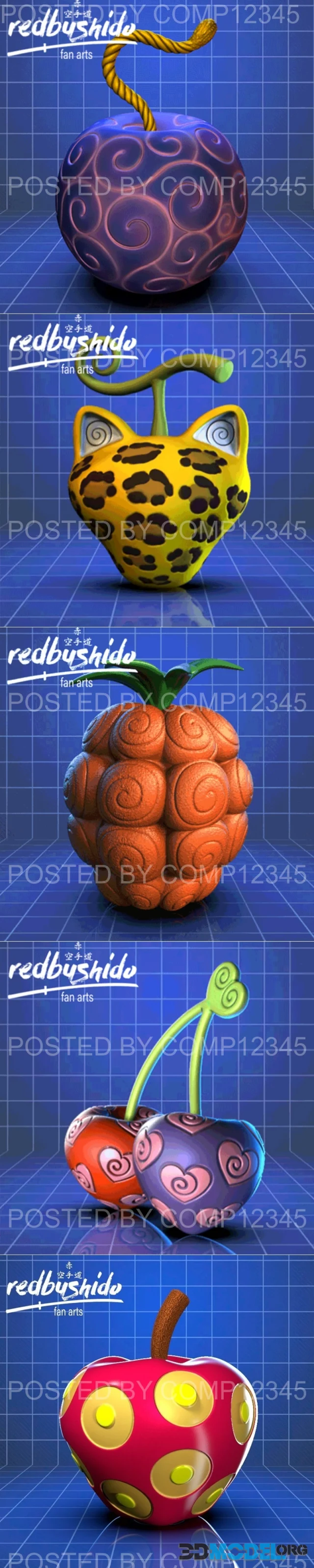 STL file AKUMA NO MI:SUBE SUBE NO MI. ALVIDA'S FRUIT・3D printing template  to download・Cults