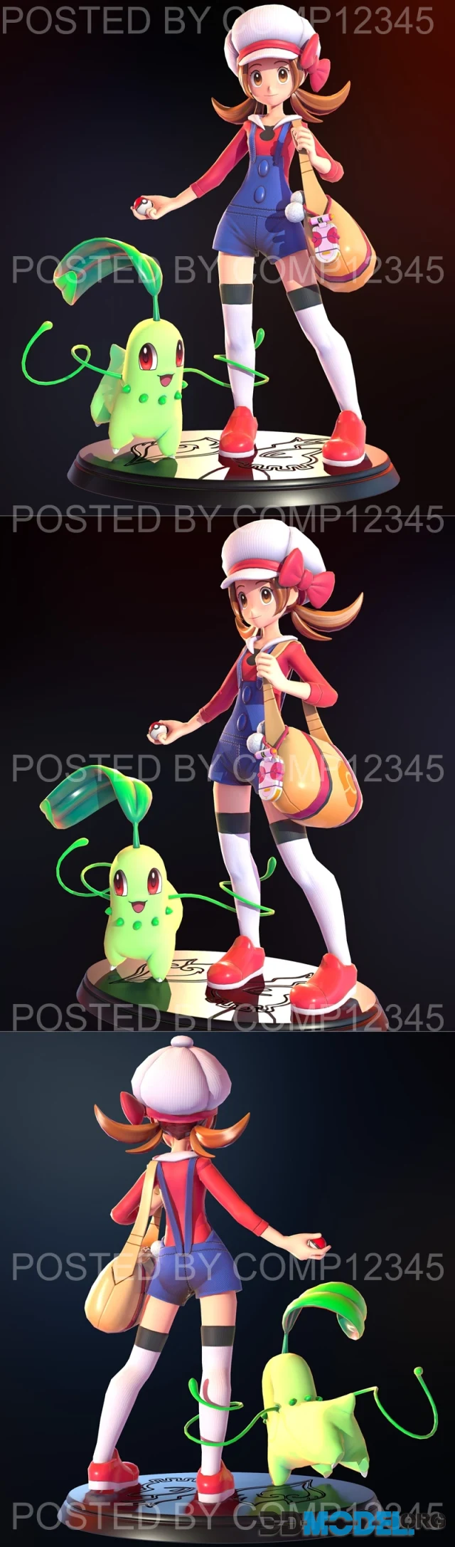 Kotone and Chikorita – Printable