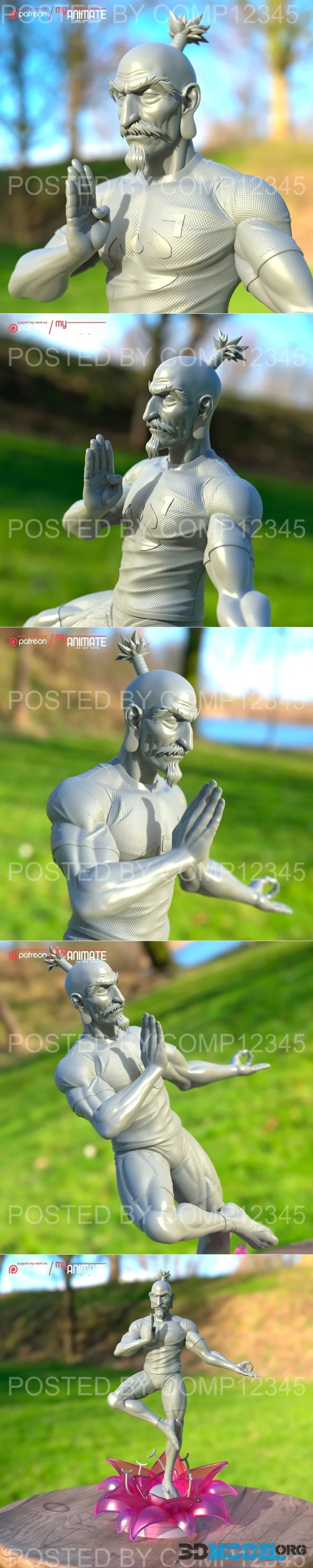 3d Model Netero From Hunterxhunter Myanimate Printable