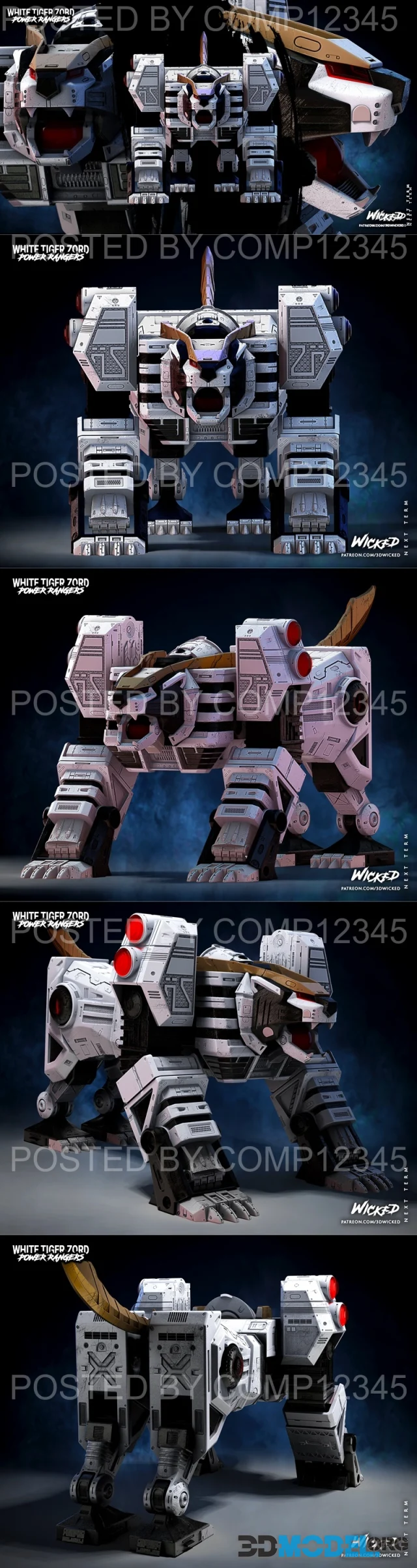 WICKED - White Tigerzord – Printable