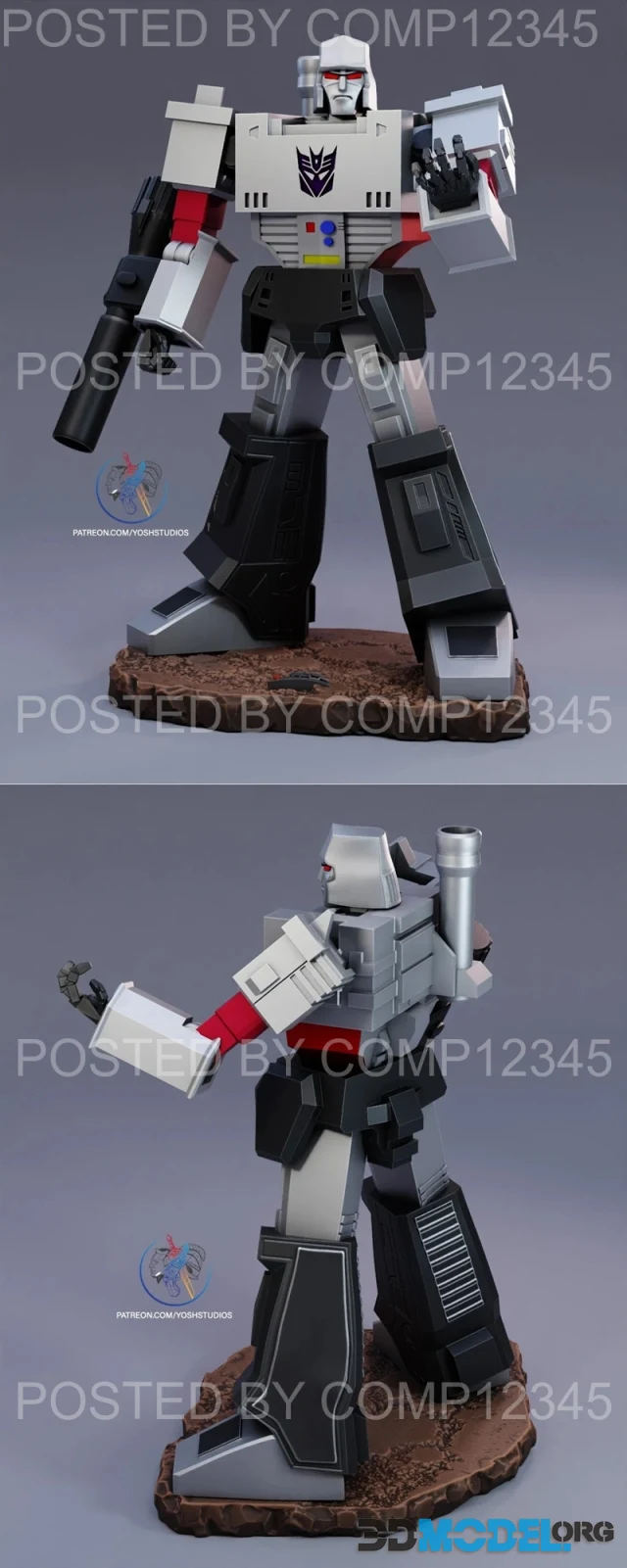 Megatron Statue and Flexi – Printable