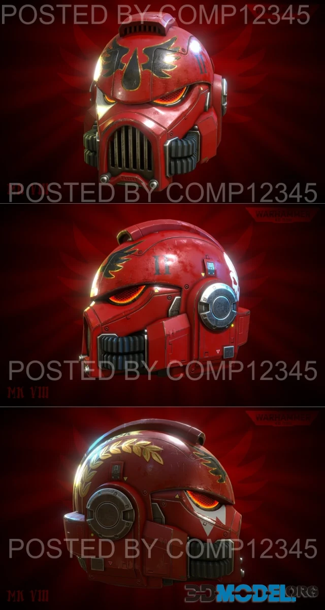 Helmet MK VIII blod angel – Printable