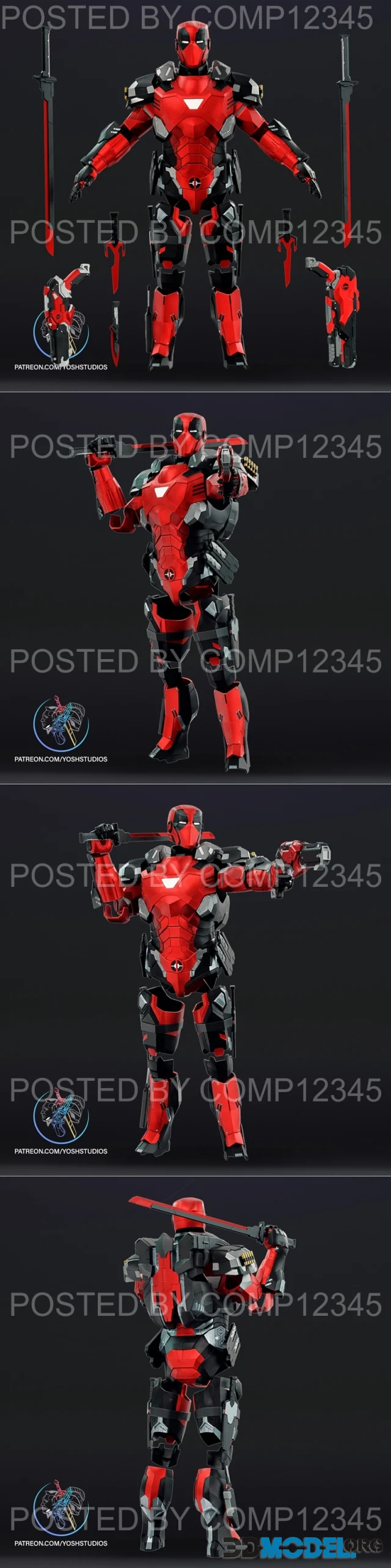Yosh Studios - Armorized Deadpool Armor – Printable